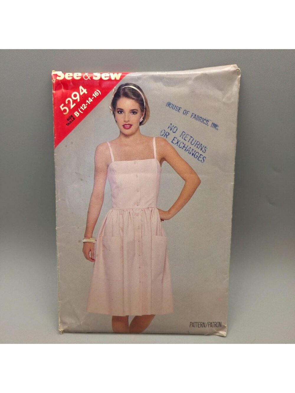 See & Sew 5294 Misses Mid-Knee Dress Sewing Pattern Sizes 12-16 UNCUT